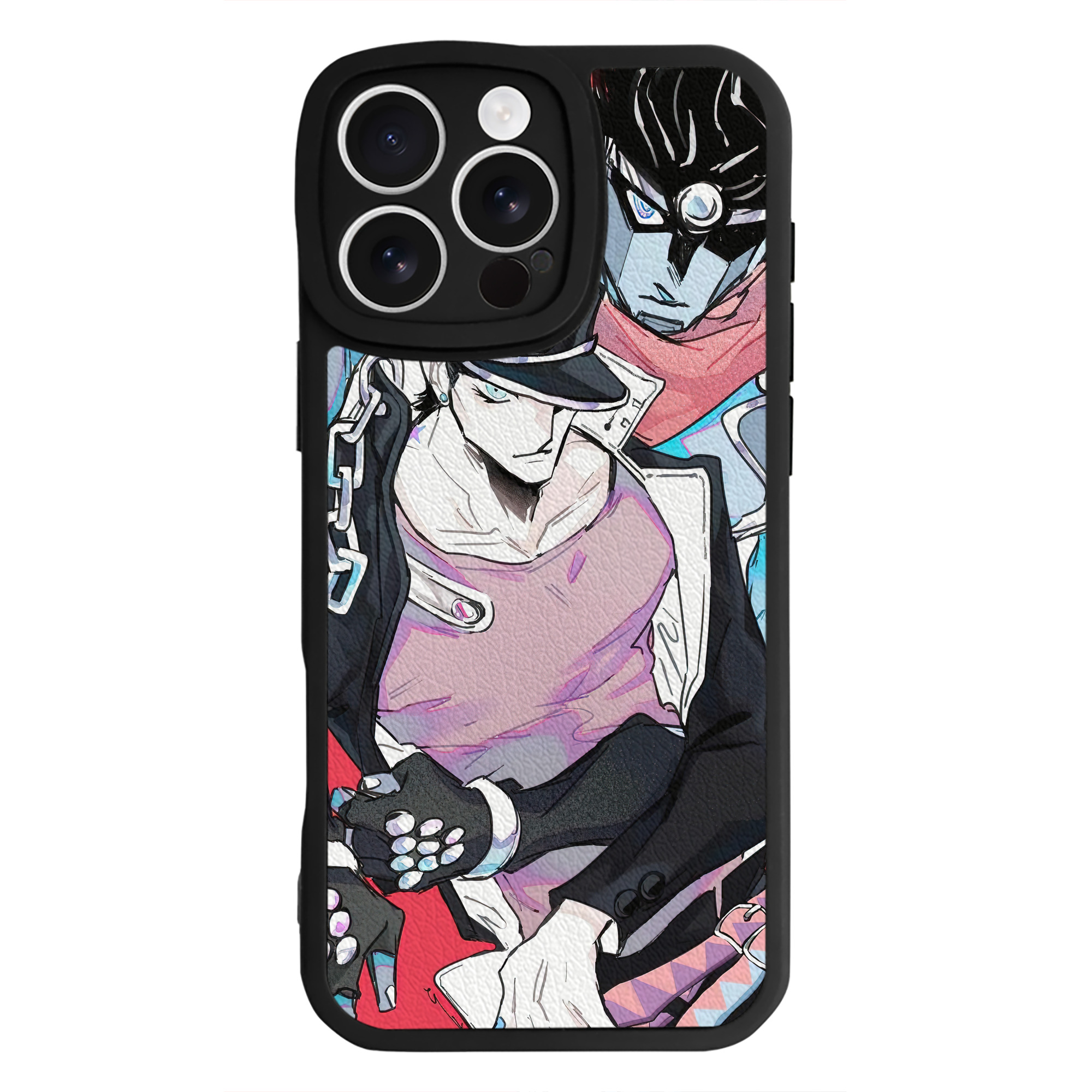 （画像用） ジョジョの奇妙な冒険 JoJo's Bizarre Adventure 【iPhone 16シリーズ対応】シリコンスマホケース（レザー調） 材質：シリコン
